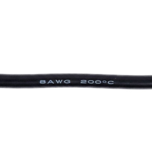 Силіконовий провід 8AWG чорний (багатожильний) Силіконовий провід 8AWG чорний (багатожильний)