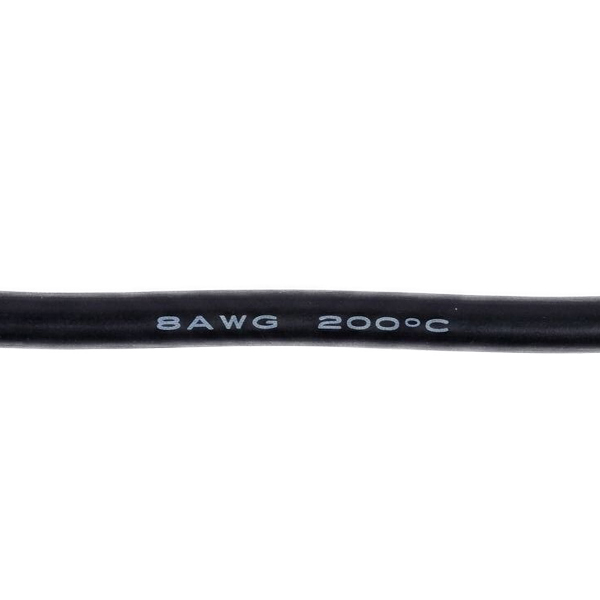 Силіконовий провід 8AWG чорний (багатожильний) Силіконовий провід 8AWG чорний (багатожильний)