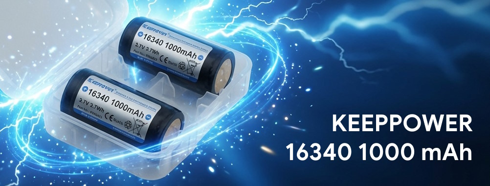 KEEPPOWER 16340 1000 mAh